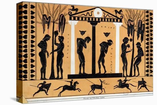 Bathing in Ancient Greece, Copy from a Greek Vase-null-Premier Image Canvas