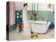 Bathroom Scene - Lisbeth, Pub. in 'Lasst Licht Hinin'-Carl Larsson-Premier Image Canvas