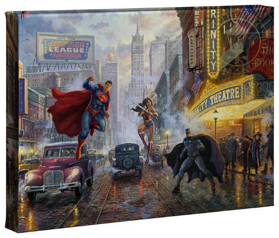 Batman Superman And Wonder Woman Gallery Wrapped Canvas Thomas