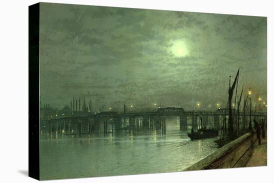 Battersea Bridge by Moonlight-John Atkinson Grimshaw-Premier Image Canvas