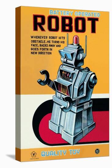 Battery Operated Robot-null-Stretched Canvas