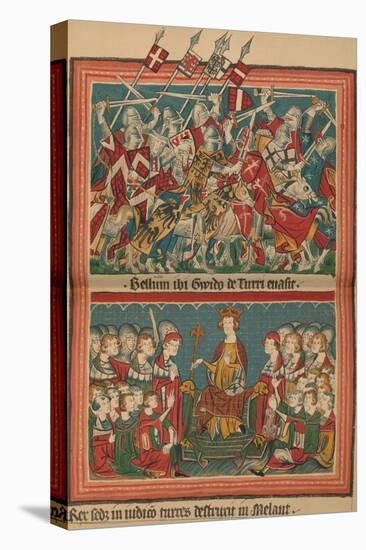 Battle and Court of Justice During Henry VII's March Upon Rome: A Page from the Codex Balduineus-Unknown-Premier Image Canvas