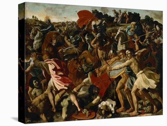 Battle of Joshuas Against the Amalekites, 1625-Nicolas Poussin-Premier Image Canvas