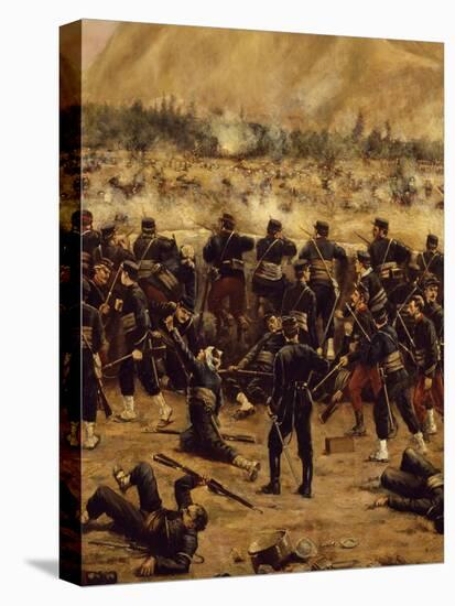 Battle of Miraflores, Peruvian Soldiers Defending Lima from Advance of Chilean Army-Juan Manuel Blanes-Premier Image Canvas