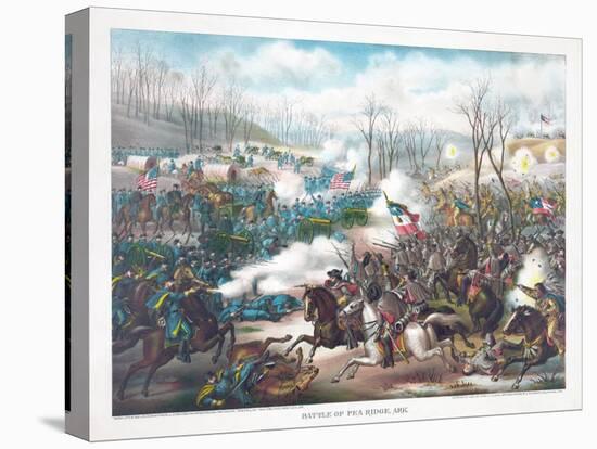 Battle of Pea Ridge, Arkansas, Pub. Kurz and Allison, 1889-null-Premier Image Canvas