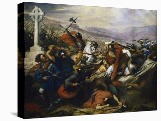 Battle of Poitiers, France, 732-Charles Auguste Guillaume Steuben-Premier Image Canvas