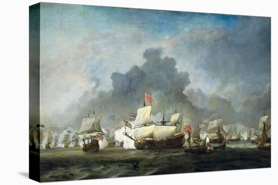 Battle of Solebay in the Anglo Dutch War - 1672-Van De Velde-Stretched Canvas