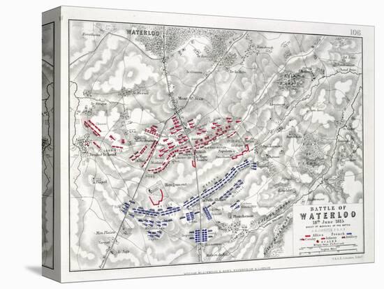 Battle of Waterloo, 18th June 1815, Sheet 1st-Alexander Keith Johnston-Premier Image Canvas