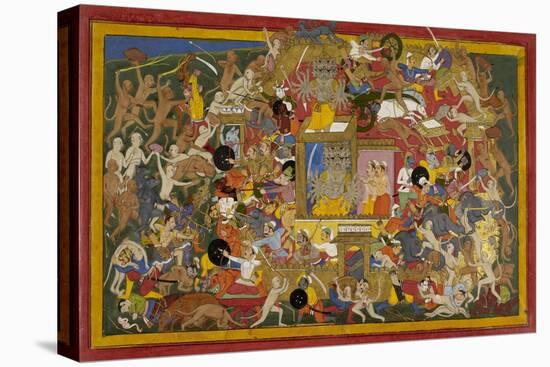 Battle Scene at Lanka-Sahib Din-Premier Image Canvas