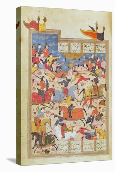 Battle Scene, Illustration from the 'shahnama'-Indian School-Premier Image Canvas