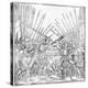 Battle Scene Showing Landsknechte (Mercenaries) Bearing Two-Handed Swords, Halberds and Lances,…-German School-Premier Image Canvas