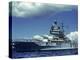 Battleship During Us Navy Manuevers Off Hawaii-Carl Mydans-Premier Image Canvas