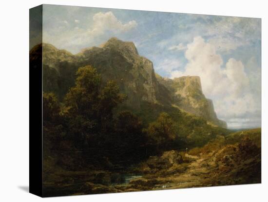 Bavarian Mountain Landscape, about 1870-Carl Spitzweg-Premier Image Canvas