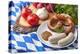 Bavarian White Sausages with Sweet Mustard and Bretzels-egal-Premier Image Canvas