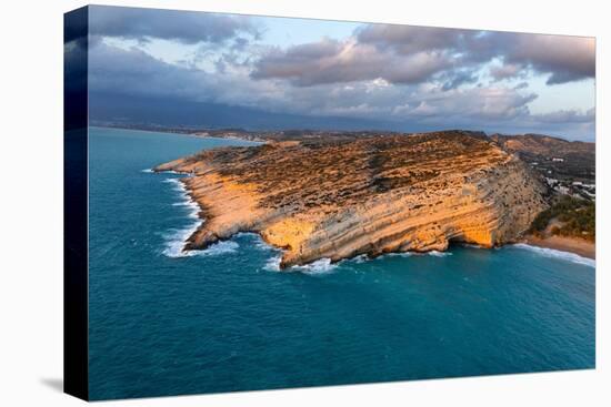 Bay and beach of Matala, Iraklion, Crete, Greek Islands, Greece, Europe-Markus Lange-Premier Image Canvas