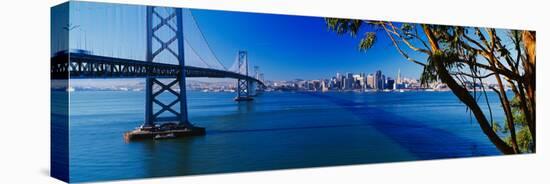 Bay Bridge and San Francisco from Treasure Island, Sunrise, California-null-Stretched Canvas