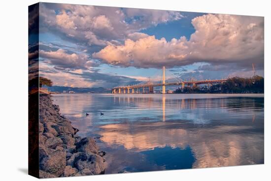 Bay Bridge Cloudscape Wide, Oakland, California-null-Premier Image Canvas