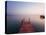 Bay Islands, Utila, Red Jetty at Sunset, Honduras-Jane Sweeney-Premier Image Canvas