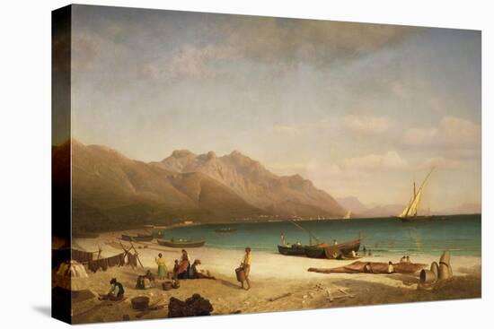 Bay of Salerno, 1858-Albert Bierstadt-Premier Image Canvas