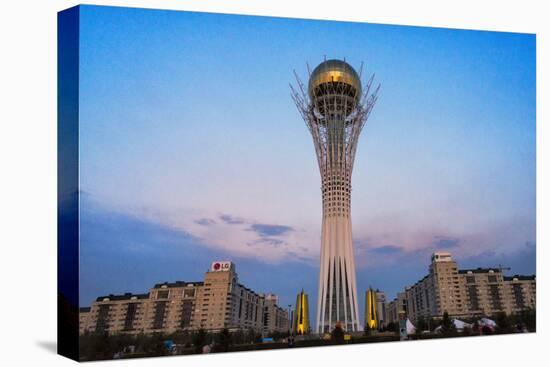 Bayterek Tower representing a poplar tree holding a golden egg. Astana, Kazakhstan.-Keren Su-Premier Image Canvas