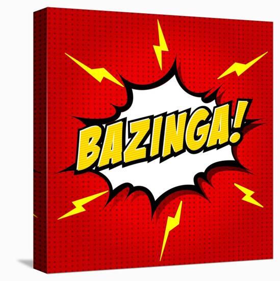 Bazinga! Comic Speech Bubble, Cartoon-jirawatp-Stretched Canvas