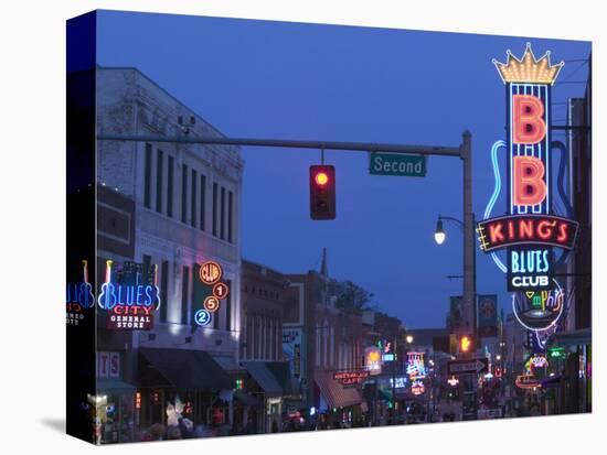 BB King's Club, Beale Street Entertainment Area, Memphis, Tennessee, USA-Walter Bibikow-Premier Image Canvas
