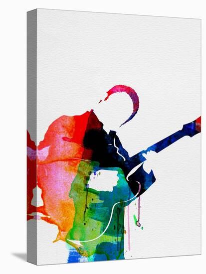 BB King Watercolor-Lora Feldman-Stretched Canvas