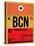 BCN Barcelona Luggage Tag 1-NaxArt-Stretched Canvas