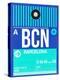 BCN Barcelona Luggage Tag 2-NaxArt-Stretched Canvas