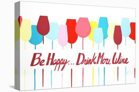 Be Happy Drink More Wine-Edmunds Edmunds-Premier Image Canvas