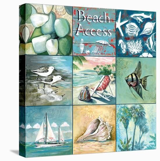 Beach Access - Nine Square-Gregory Gorham-Stretched Canvas