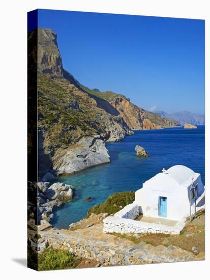 Beach and Church, Agia Anna, Amorgos, Cyclades, Aegean, Greek Islands, Greece, Europe-Tuul-Premier Image Canvas