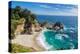 Beach and Falls, Julia Pfeiffer Beach, Mcway Falls, California-lucky-photographer-Premier Image Canvas