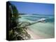 Beach and Jetty, Near Georgetown, Exuma, Bahamas, West Indies, Central America-Ethel Davies-Premier Image Canvas