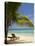 Beach and Lounger, Plantation Island Resort, Malolo Lailai Island, Mamanuca Islands, Fiji-David Wall-Premier Image Canvas