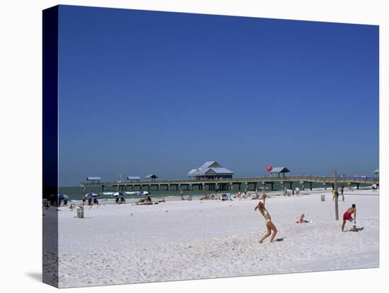 Beach and Pier, Clearwater Beach, Florida, United States of America, North America-Fraser Hall-Premier Image Canvas