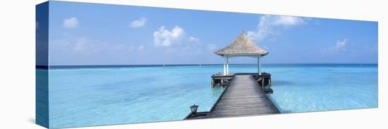 Beach and Pier the Maldives-null-Stretched Canvas