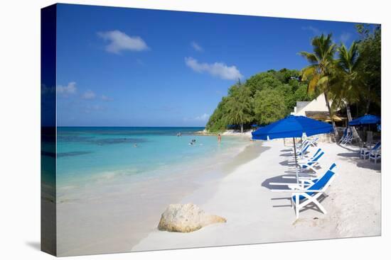 Beach and Sunshades, Long Bay, Antigua, Leeward Islands, West Indies, Caribbean, Central America-Frank Fell-Premier Image Canvas
