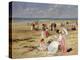 Beach at Courseulles-Henri Michel-Levy-Premier Image Canvas