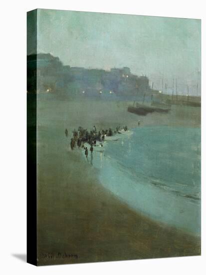 Beach at Dusk, St Ives Harbour, c.1895-William Evelyn Osborn-Premier Image Canvas