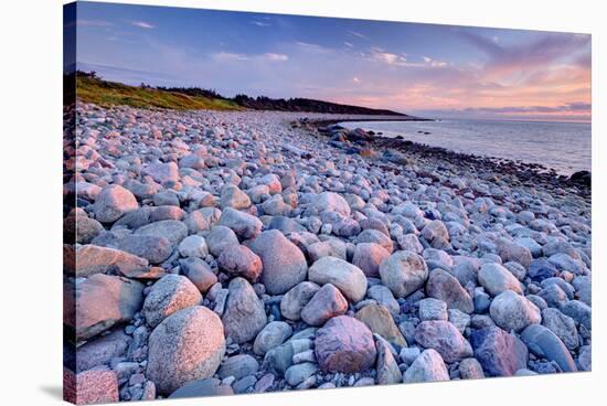 Beach at Green Point in Gros Morne National Park on the West Coast, Newfoundland, Canada-null-Stretched Canvas