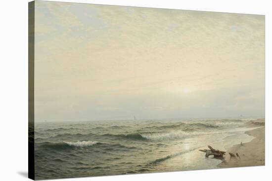 Beach at Long Branch: Sunrise, 1872 (Oil on Canvas)-William Trost Richards-Premier Image Canvas