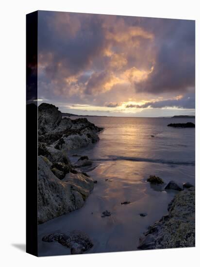 Beach at Sunset, Near Tully Cross, Connemara, County Galway, Connacht, Republic of Ireland-Gary Cook-Premier Image Canvas