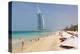 Beach at the Al Quasr Hotel of Madinat Jumeirah with View of Burj al Arab-null-Stretched Canvas