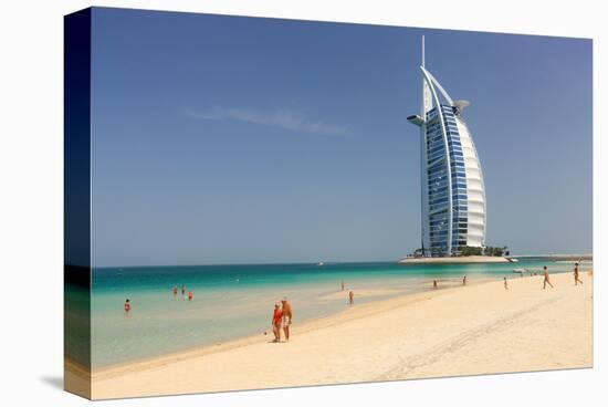 Beach at the Mina A'Salam Hotel Madinat Jumeirah with View of Burj al Arab-null-Stretched Canvas