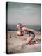 Beach Ball Girl, Woof-Charles Woof-Premier Image Canvas