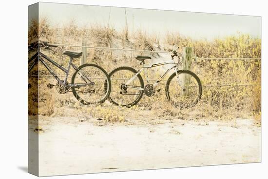 Beach Bikes-Mary Lou Johnson-Stretched Canvas