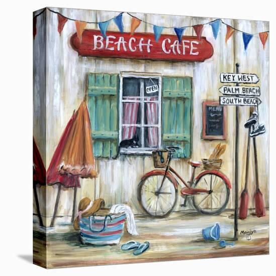 Beach Cafe-Marilyn Dunlap-Stretched Canvas
