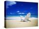 Beach Chair on Empty Beach-Randy Faris-Premier Image Canvas