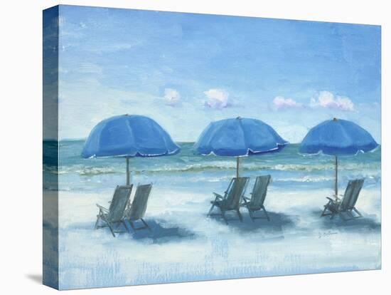 Beach Chairs 3-Jill Schultz McGannon-Stretched Canvas